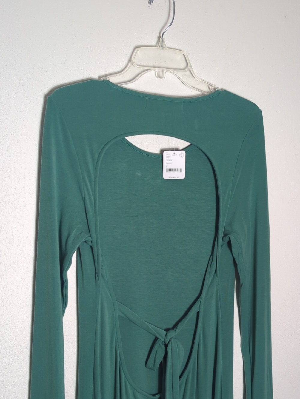 Free People Beach‎ Womens Maxi Dress NWT Aubre Open-Back Backless Green Medium - Picture 10 of 15